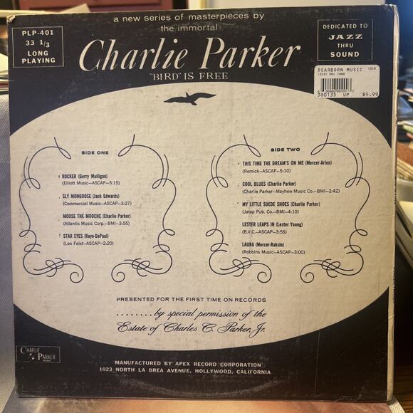 Charlie Parker “Bird Is Free” LP/Parker Records (NM) 1961 Jazz - Picture 2 of 10